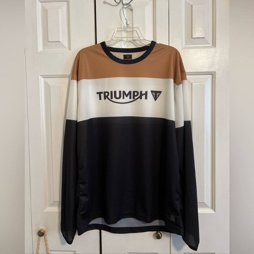 NWOT Men’s Triumph Adventure Top Long Sleeve Jersey XL Motorcycle Shirt